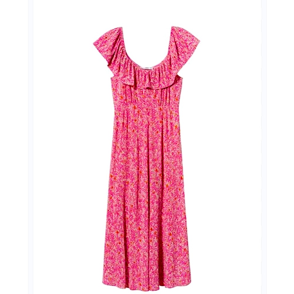 MNG. Mango Mini Pleated Convertible off The Shoulder Dress.New With Tags Size 16